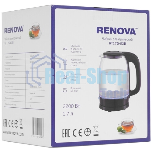 Чайник электрический Renova KT17G-12B