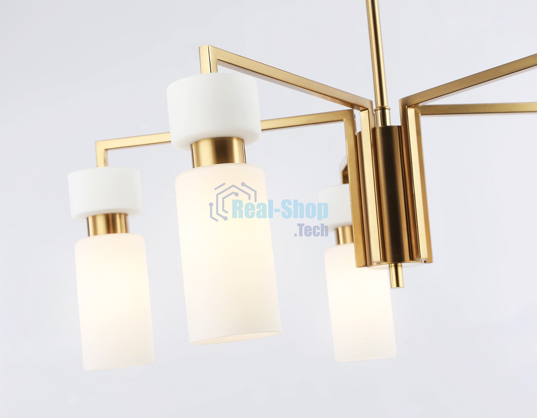 Люстра Ambrella light LH56124/5 BS/FR латунь/белый матовый E14*5 max 40W D605*350