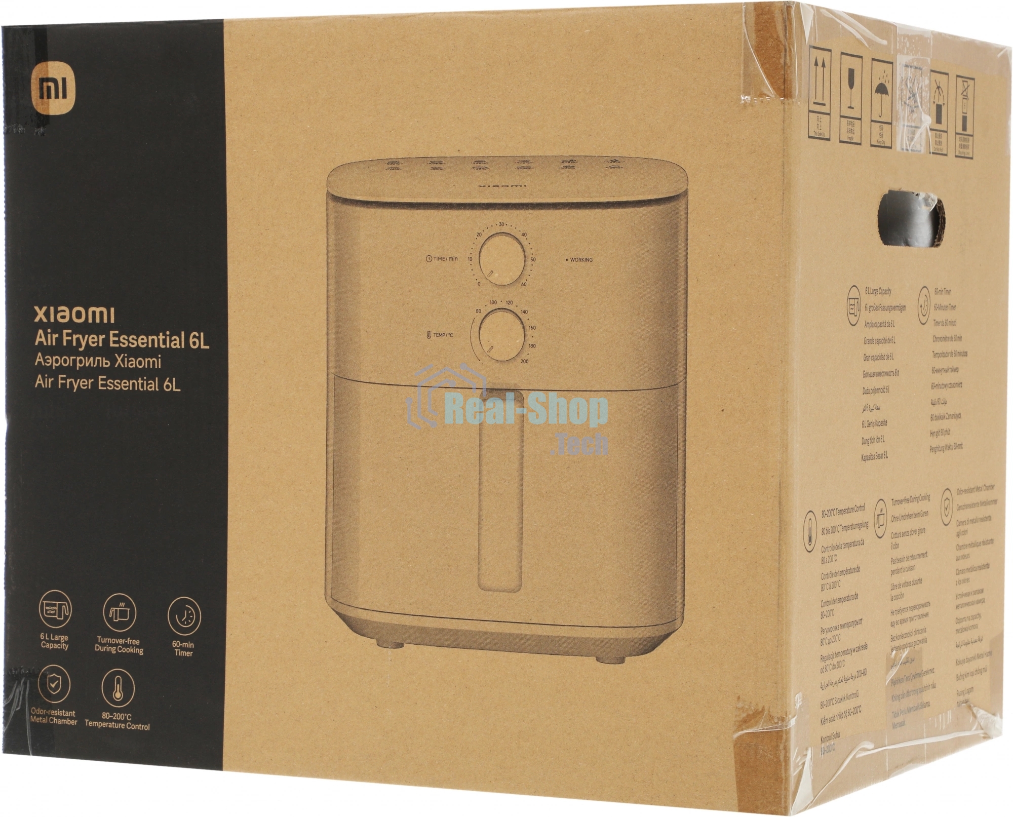 Аэрогриль Xiaomi Air Fryer Essential 6L EU MAF13 белый, 1550 Вт, 6 л, механическое, 0 программ