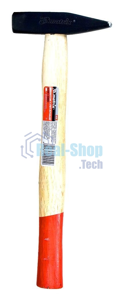 Молоток Matrix слесарный 600г квадратный боек деревянная рукоятка