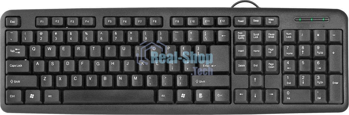 Клавиатура проводная Defender HB-420, USB, черный