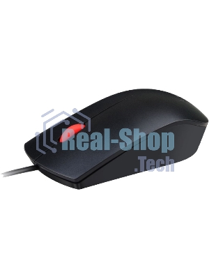 Мышь проводная Lenovo Essential черный, 1600 dpi, USB, кнопки - 3