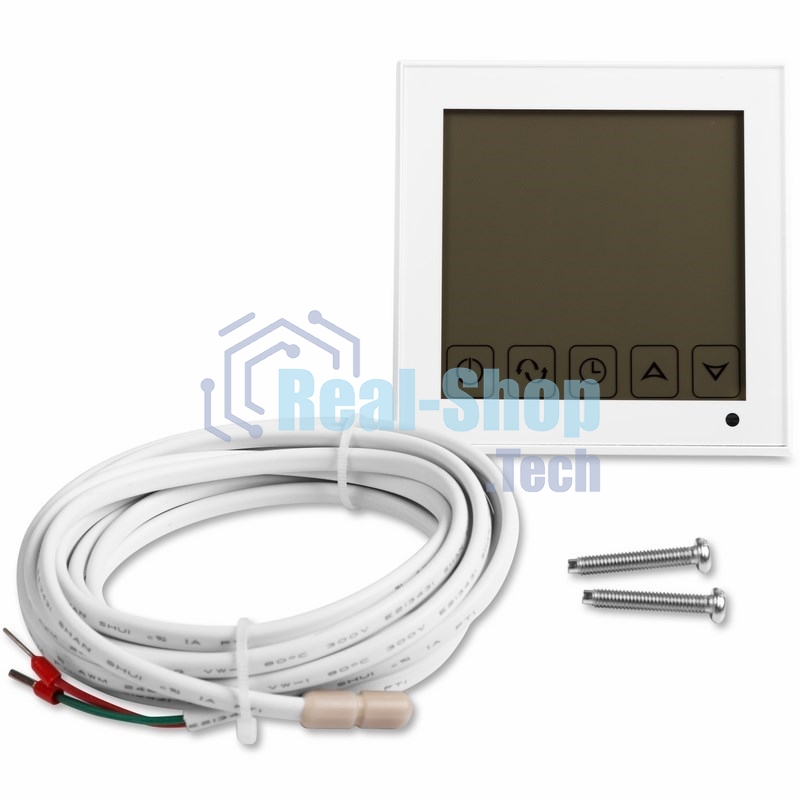 Терморегулятор сенсорный с автоматическим программированием Rexant, R200W, белый