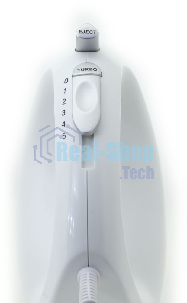 Миксер SUPRA MXS-530 с чашей. 500 Вт. Режим Турбо. 5 скоростей. Две насадки: для взбивания яиц и крема и для замеса тяжелого теста. белый