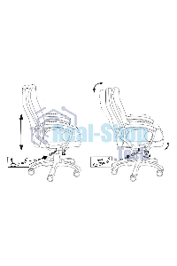 Кресло руководителя Бюрократ CH-868N Fabric Alfa 44 серый, крестовина пластик