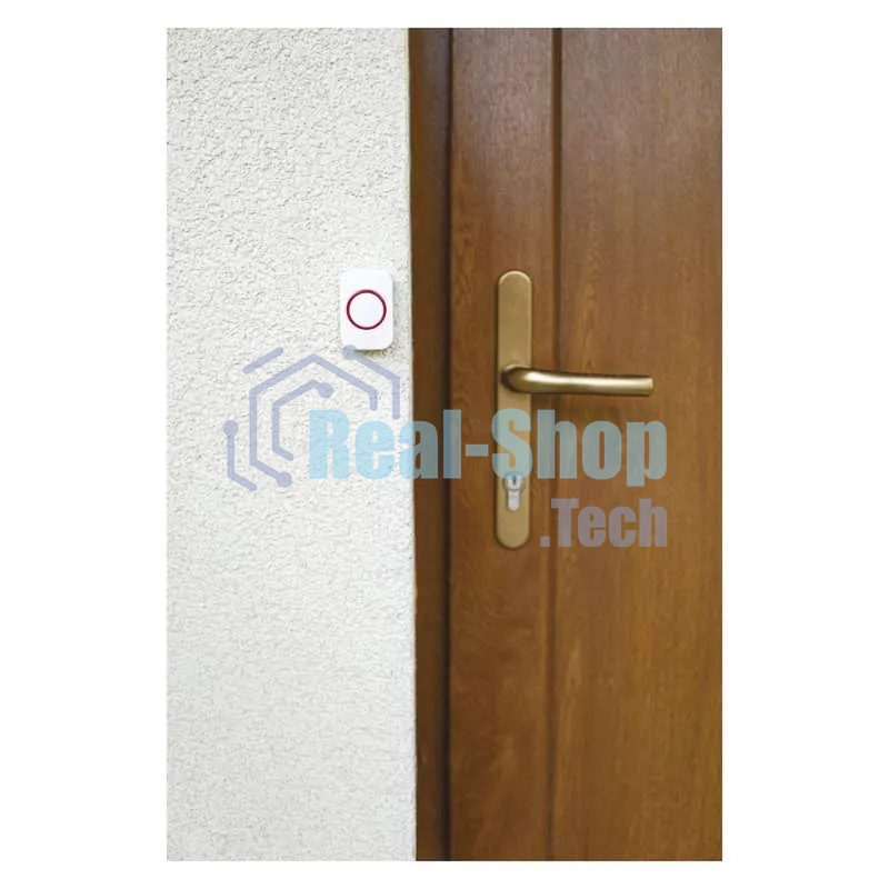 Звонок дверной беспроводной Rexant белый/красный