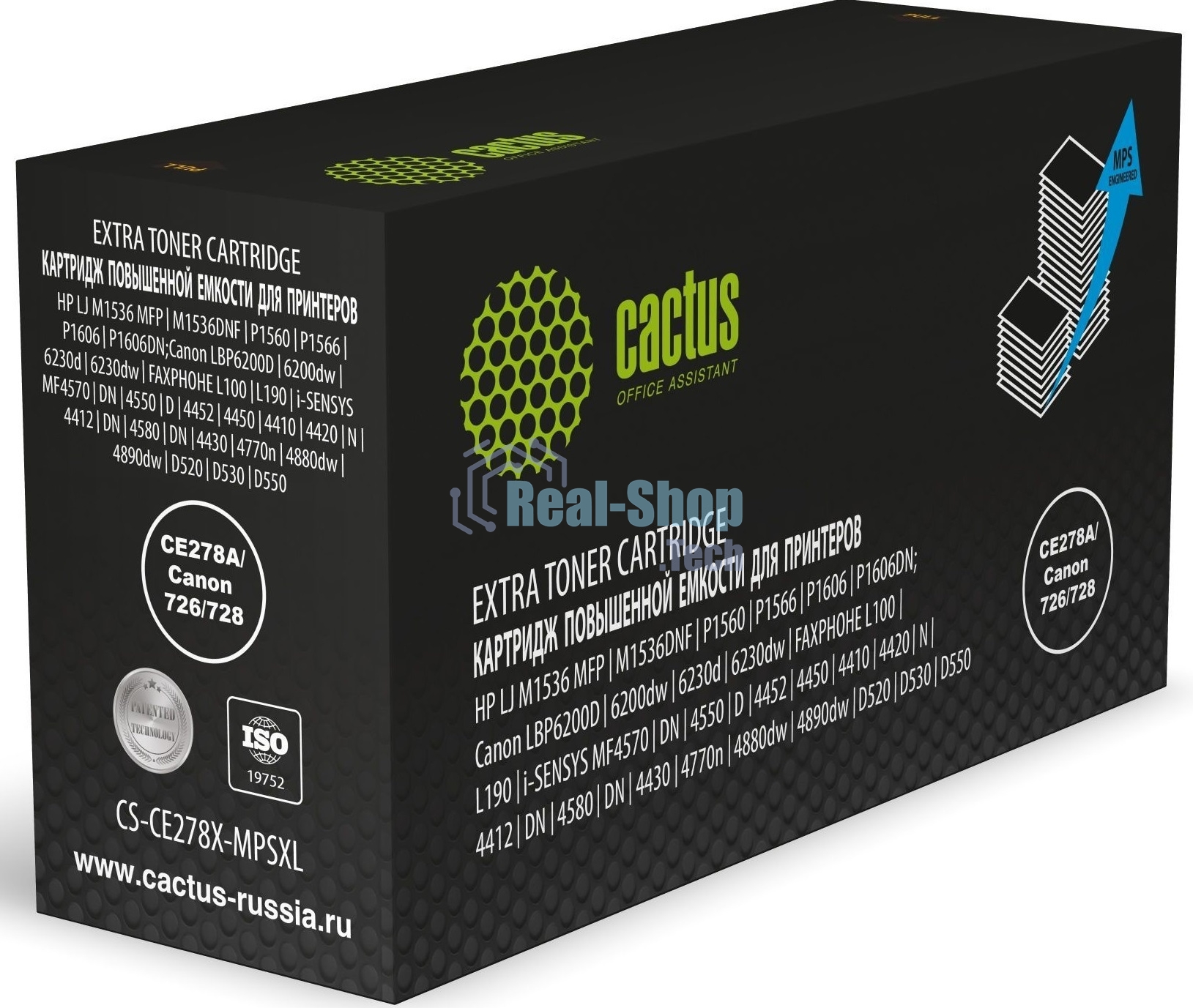 Картридж лазерный Cactus CS-CE278X-MPSXL CE278A/Canon 726/728 черный (8000стр.) для HP LJ M1536 MFP/M1536DNF/P1560/P1566/P1606/P1606DN;Canon LBP6200D/6200dw/6230d/6230dw/FAXPHOHE L100/L190/i-SENSYS MF4570/DN/4550/D/4452/4450/4410/4420/N/4412/DN/4580/DN/4430/4770n/4880dw/4890dw/D520/D530/D550