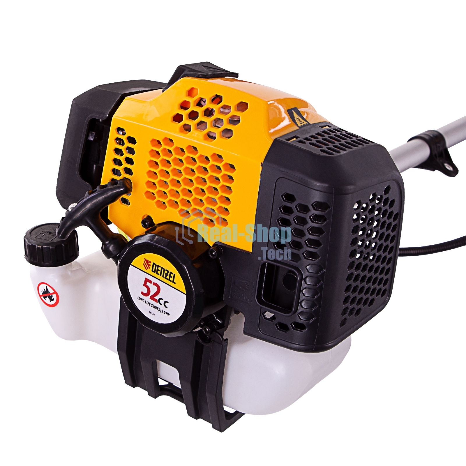 Триммер бензиновый Denzel DGT-520, 52см3, 3 л.с., неразъемная штанга, состоит из 2 частей