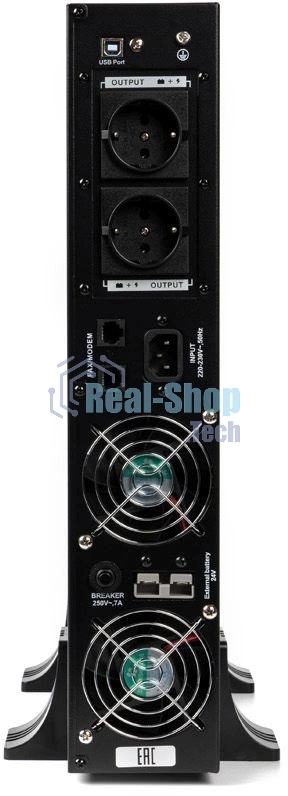 Источник бесперебойного питания Бастион RAPAN-UPS 3000-RACK-IN-4X9 Line-interactive, 3000ВА/2100Вт, USB, 2х EURO, АКБ 4x 9Ah, подкл АКБ блоков (8938)