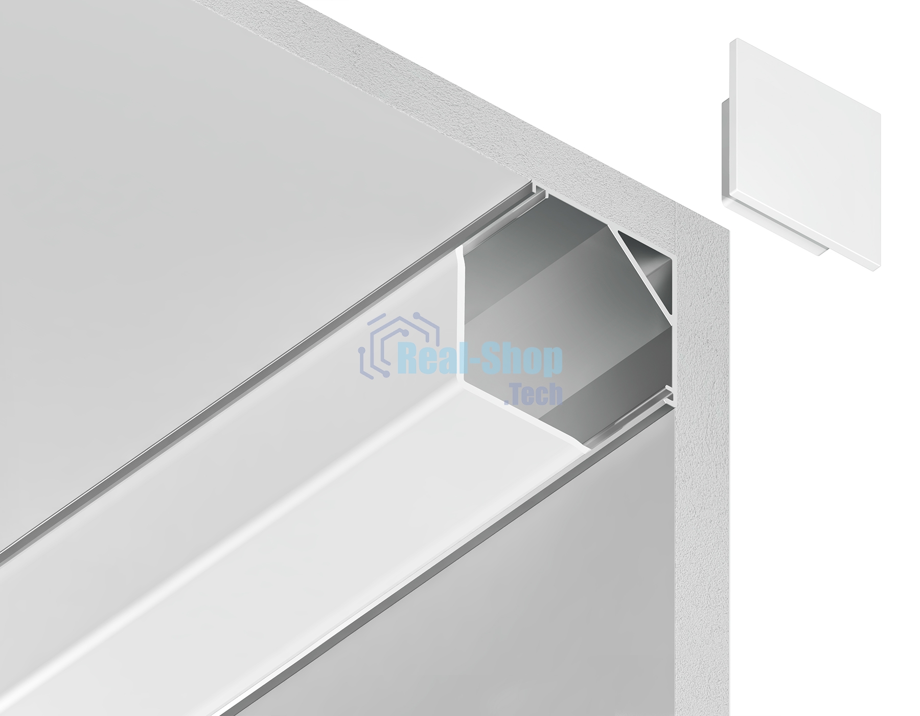 Алюминиевый профиль Ambrella light GP2150AL серебро 2000*15.7*15.7