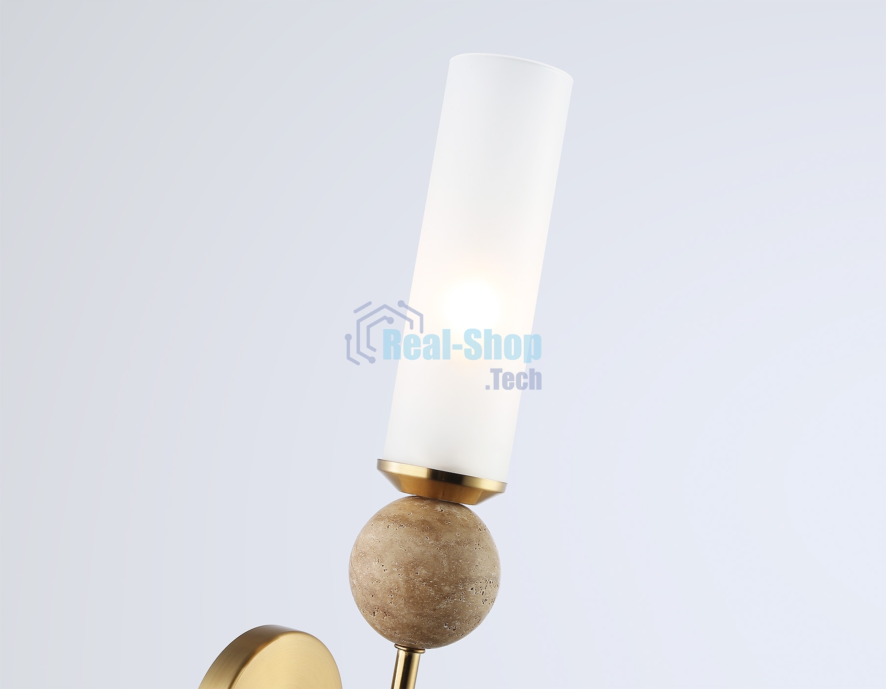 Настенный светильник Ambrella light LH53254 BS/FR латунь/белый матовый E14 max 40W 110*100*400