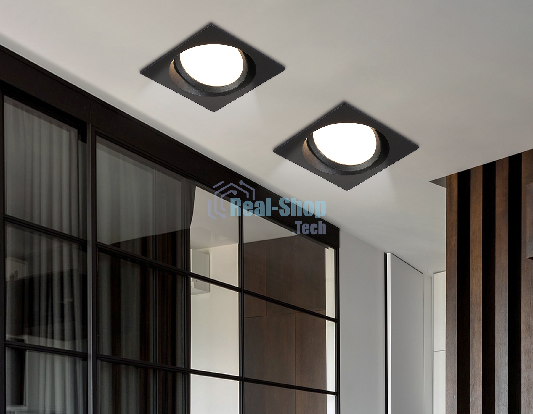 Светильник Ambrella light TN52233 BK черный IP20 GX53 110*110*44