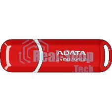 Флешка USB ADATA UV150 (AUV150-64G-RRD), 64Gb, USB 3.0, R/W 100/30, красный