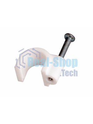 Крепеж кабеля круглый Rexant 8 мм, белый (упак. 50 шт)