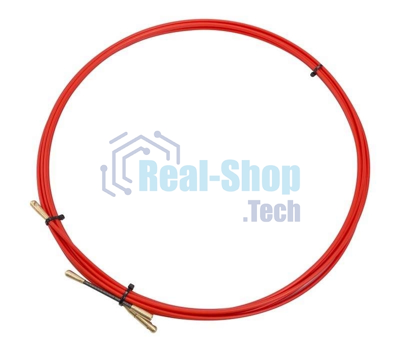 Протяжка кабельная Rexant (мини УЗК в бухте), стеклопруток, d=3,5мм, 5м красная