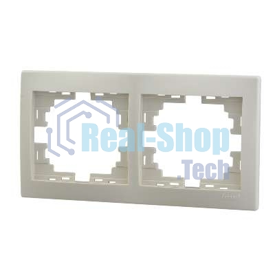 Рамка 2-м Мира горизонт. крем. Lezard 701-0300-147