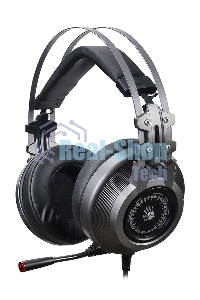 Гарнитура проводная с микрофоном A4Tech Bloody J527 серый 2м мониторные USB оголовье (J527)