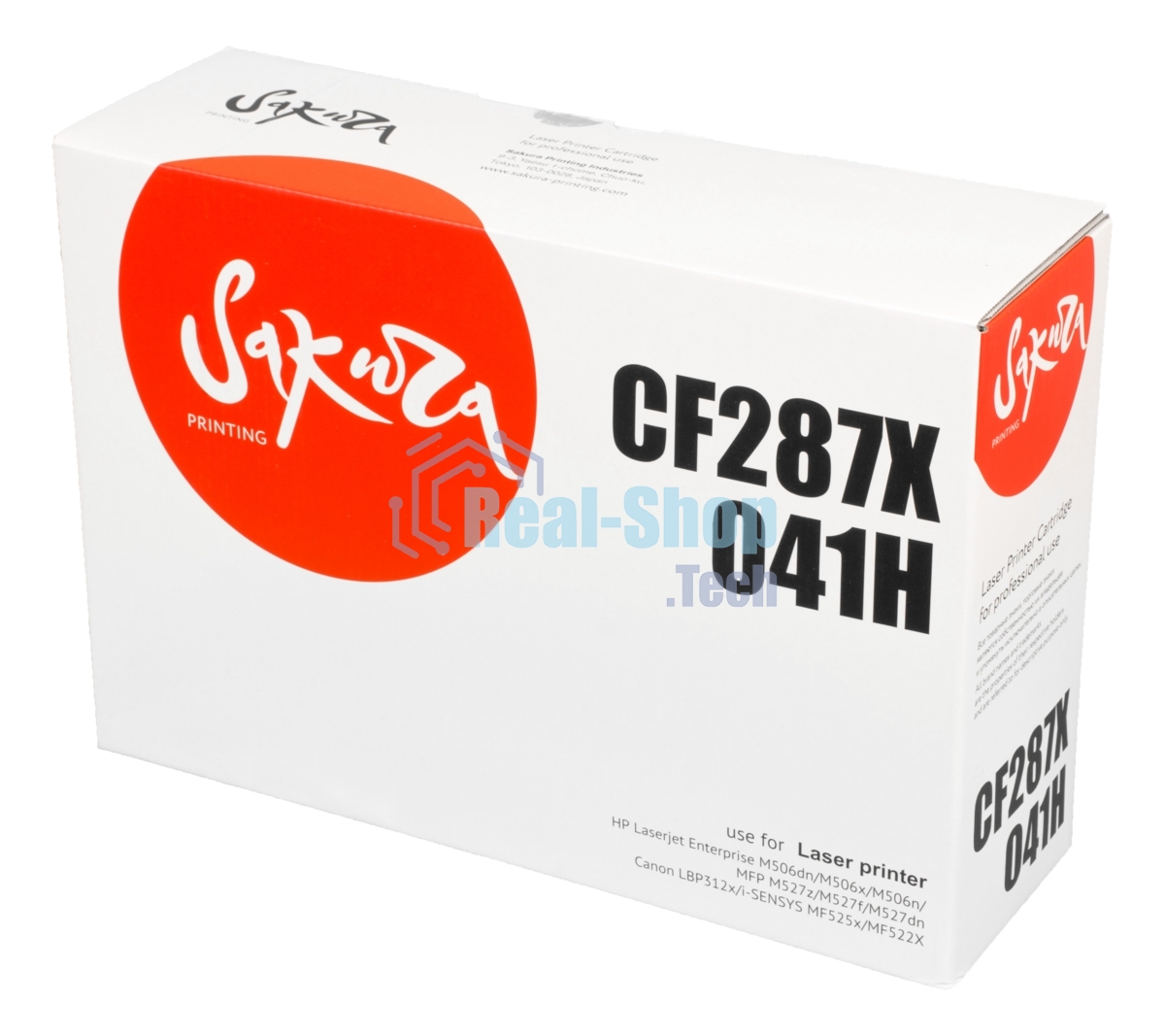 Картридж Sakura CF287X/041H для HP и Canon, черный, 20000 к.
