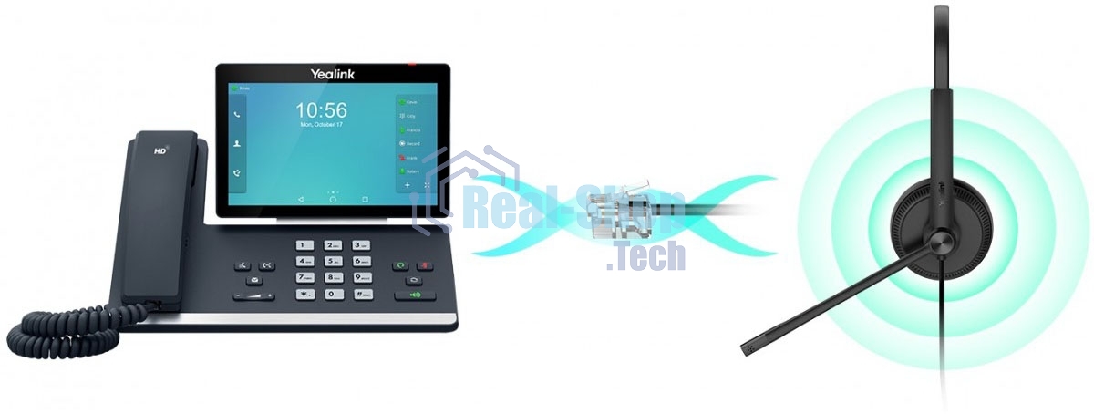 Гарнитура проводная YEALINK YHS34 Lite Dual Дуо, Проводная, HD звук, QD, RJ9, шт