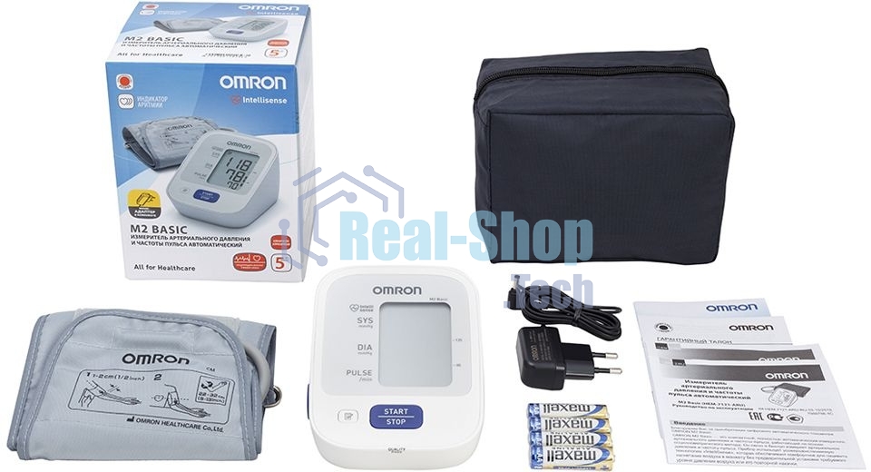 Тонометр OMRON M2 Basic (HEM-7121-ARU) с адаптером