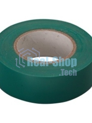 Изолента Сибртех ПВХ, 15 мм х 10 м, зеленая