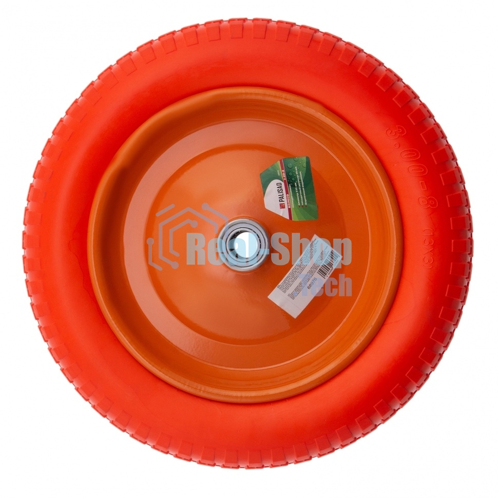 Колесо Palisad полиуретановое 3.00-8 длина оси 90мм подшипник 20мм