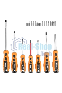 Набор отверток Sparta биты, двухкомпонентные рукоятки, 21 предмет