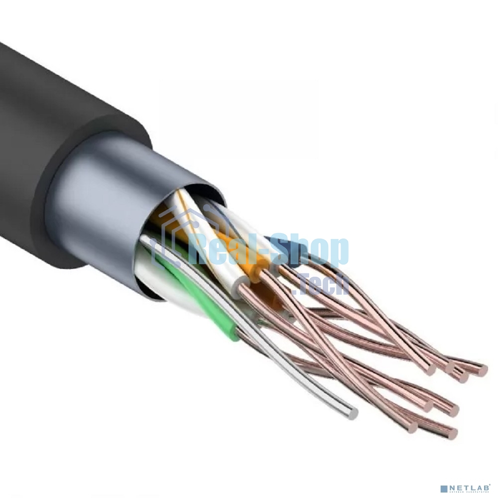 Кабель витая пара Rexant FTP 4PR 24AWG, cat.5e наружный (OUTDOOR) (бухта 305м) (в коробке)