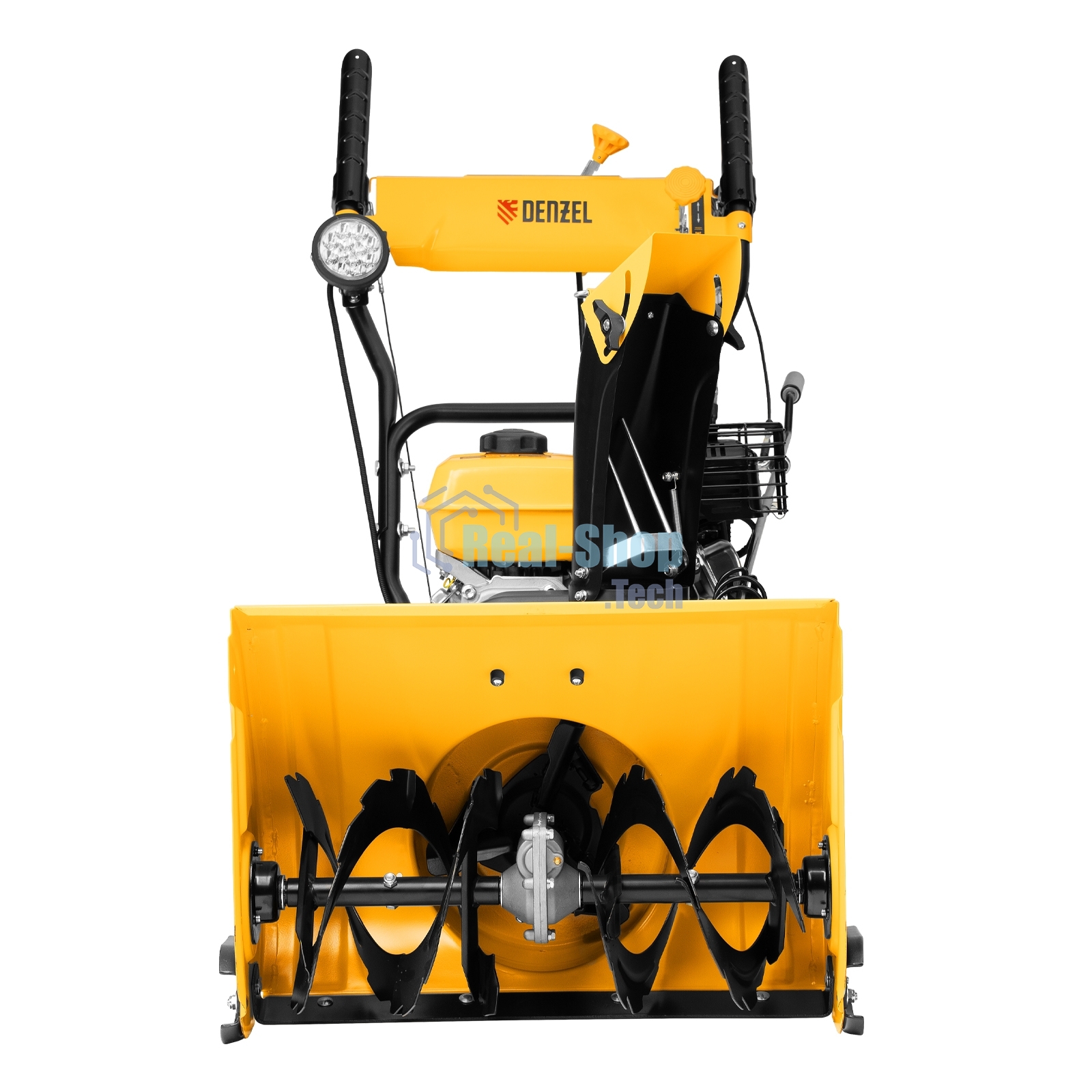 Гибридная снегоуборочная машина с функц. подметания Denzel SWB-800, 212 сс, руч. старт, 2 насадки