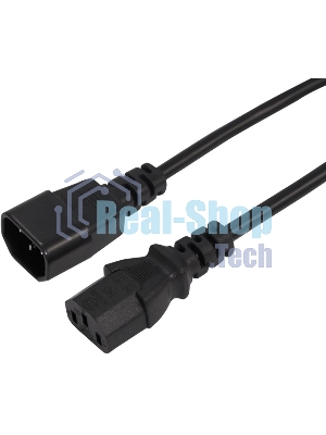 Шнур сетевой Rexant IEC 320 C13 – IEC 320 C14 3x1,0мм², 1,8 м