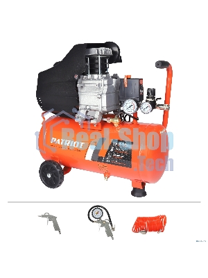 Компрессор поршневой Patriot Optima Euro 24-240K2 масляный 240л/мин 24л 1500Вт оранжевый/черный