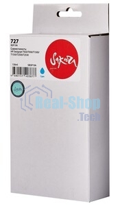 Картридж струйный Sakura B3P19A (№727 Cyan) для HP, голубой, 130 мл.
