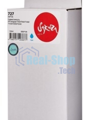 Картридж струйный Sakura B3P19A (№727 Cyan) для HP, голубой, 130 мл.
