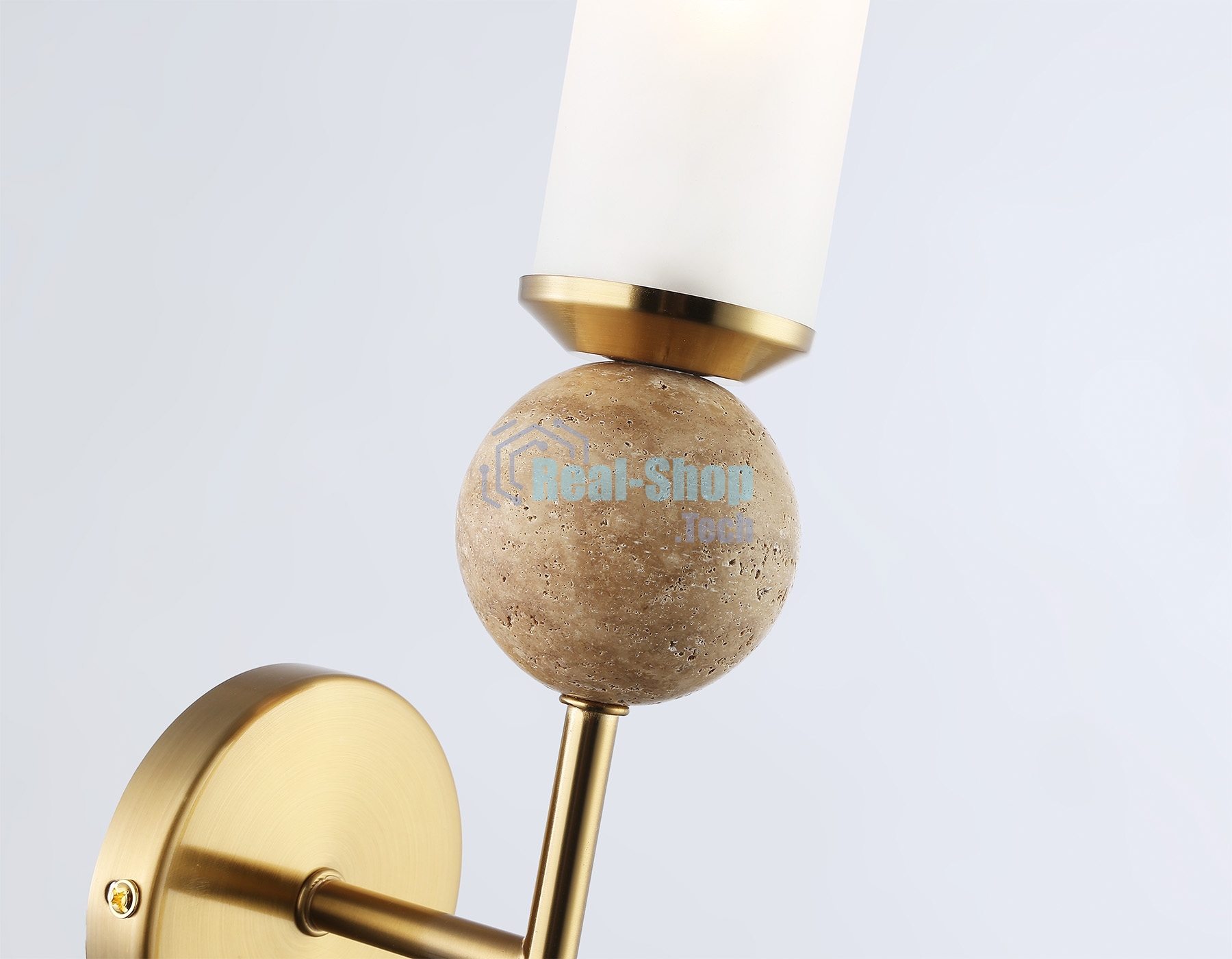 Настенный светильник Ambrella light LH53254 BS/FR латунь/белый матовый E14 max 40W 110*100*400