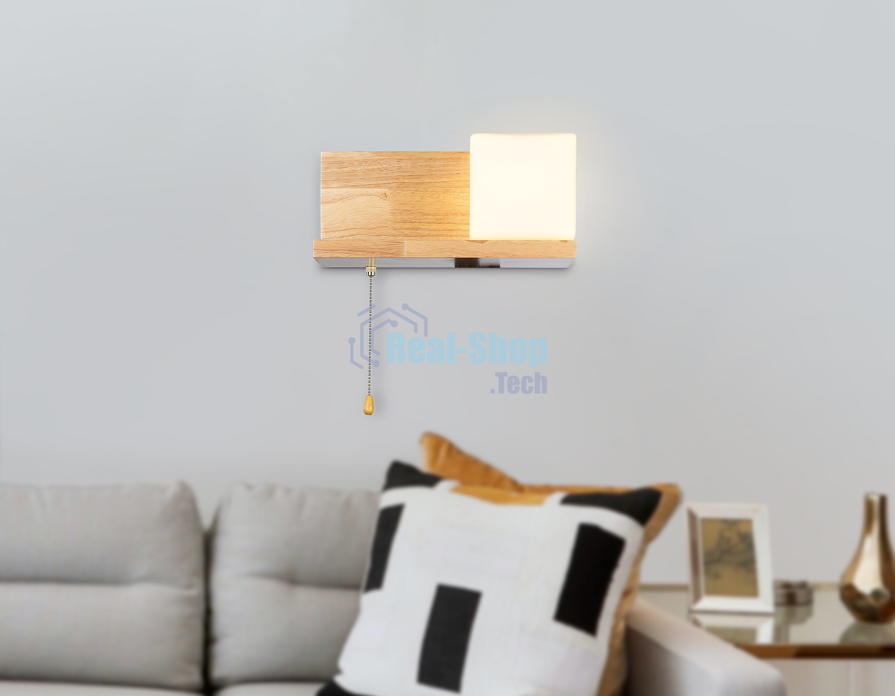 Светильник Ambrella light TR83123 LW/FR светлое дерево/белый матовый E27 max 40W 300*140*140