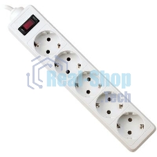 Сетевой фильтр Defender ES 99481 белый, 1.8 м, EURO, 5 розеток, 2200 Вт