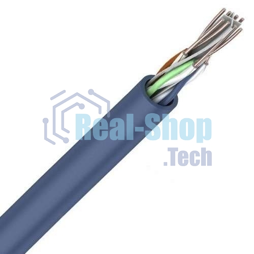 Кабель витая пара Rexant U/UTP кат.6 4х2х23AWG solid CU PVC син. (м)