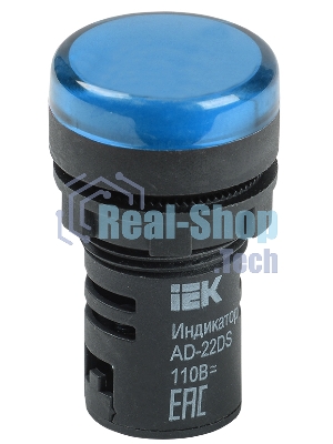 Арматура светосигнальная AD-22DS 24В AC/DC син. IEK BLS10-ADDS-024-K07