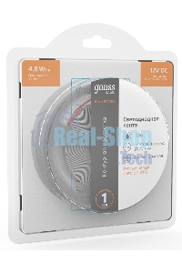 Лента светодиодная Basic Gauss 12V 4,8W/m 312lm/m 3000K IP20 LED 2m 1/120