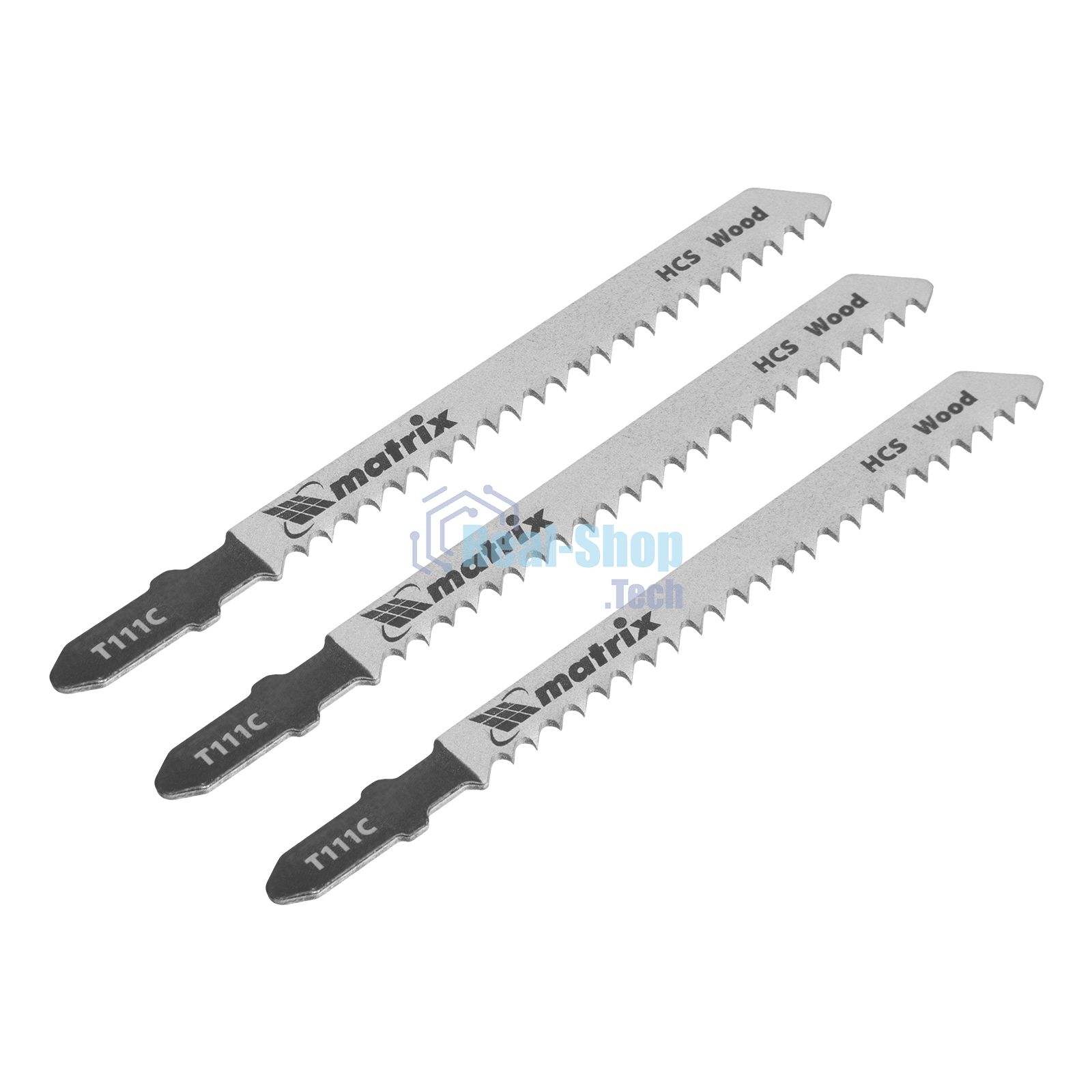 Полотна для электролобзика Matrix по дереву, 3 шт. T111C, 75 х 3мм, HCS