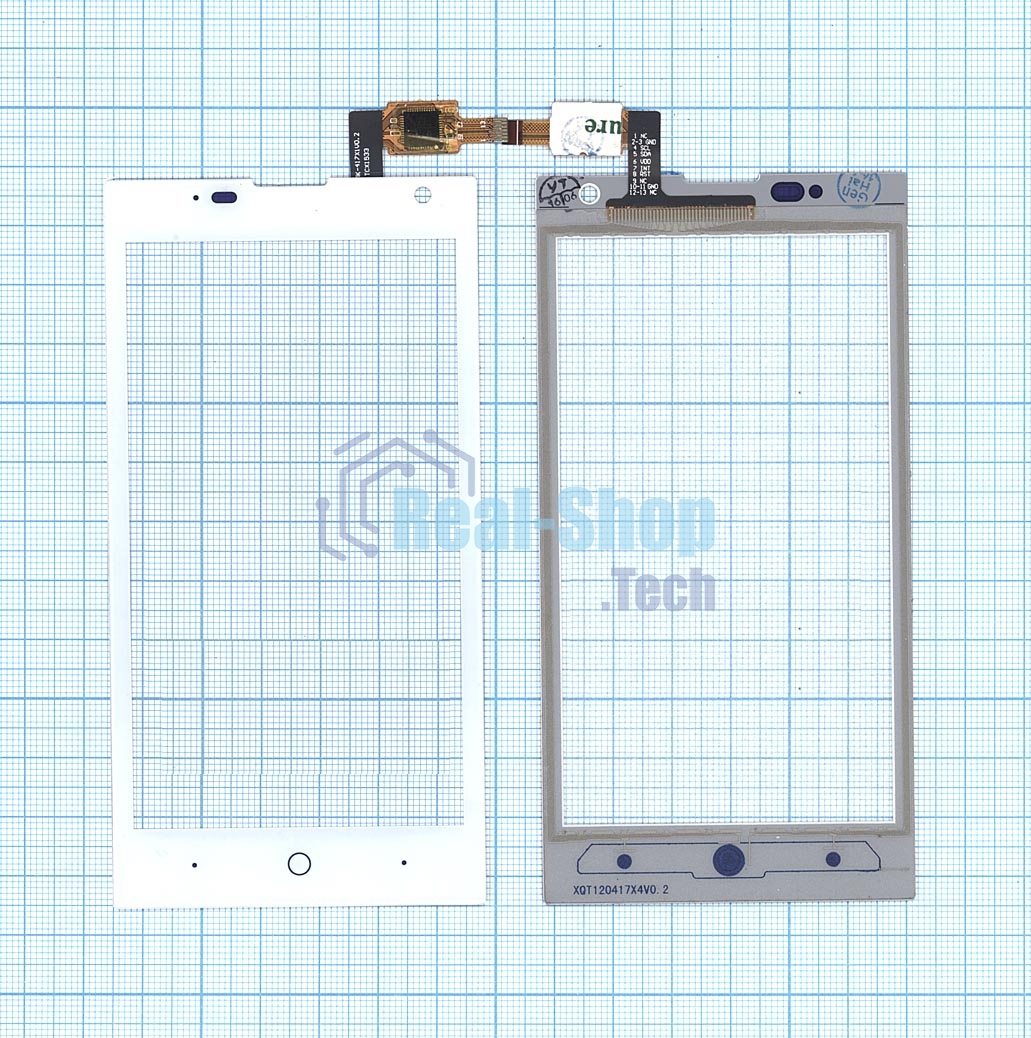 Сенсорное стекло (тачскрин) для ZTE V830 (Blade G Lux), белое