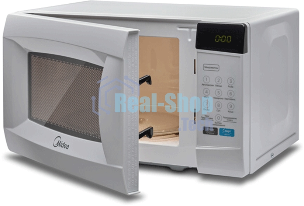 Микроволновая печь Midea EM720CKE белый, 20 л, 700 Вт, переключатели - сенсор