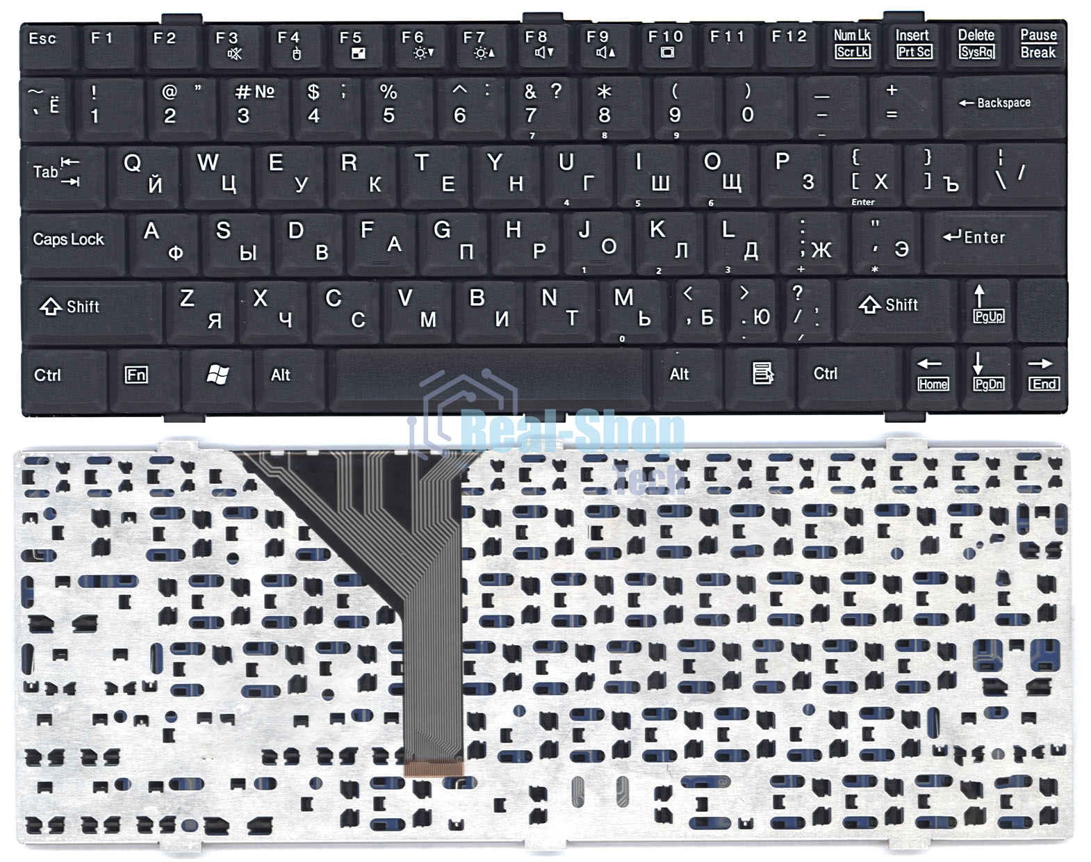 Клавиатура для ноутбука Fujitsu LifeBook P7010 черная