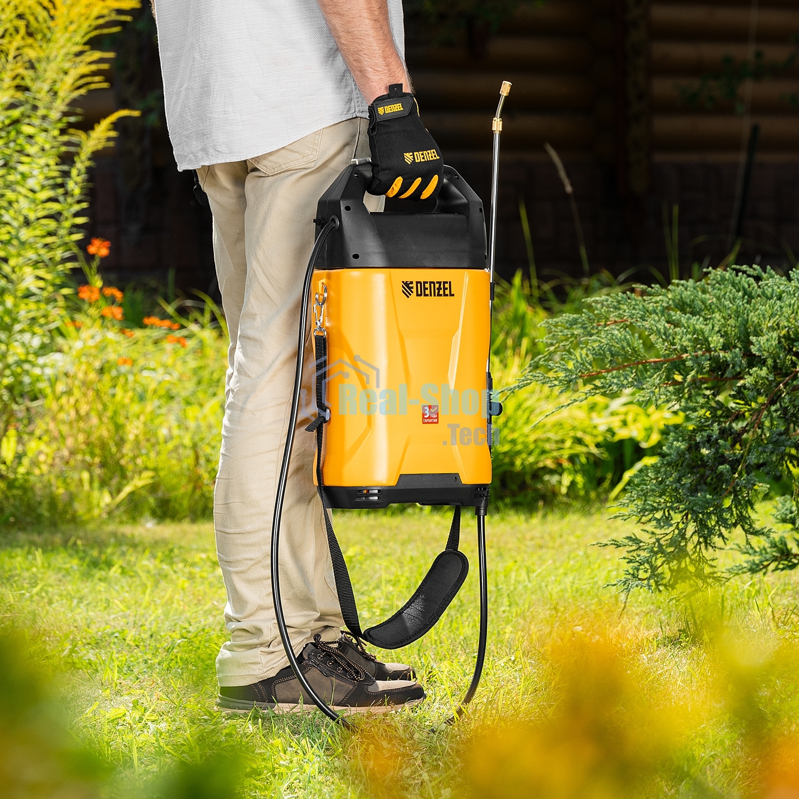 Опрыскиватель аккумуляторный Denzel D-8LI, 8 л, 12 В, 2 А·ч