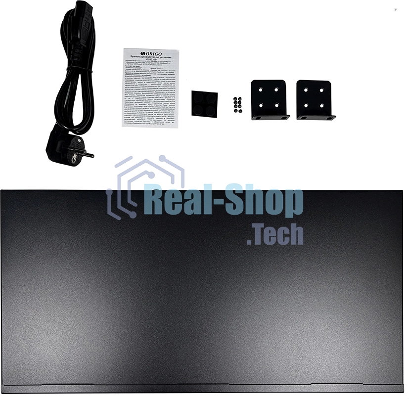 Коммутатор Origo OS2228P/370W OS2228P/370W/B1A (L2) 26x1 Гбит/с 2SFP 24PoE+ 370W неуправляемый