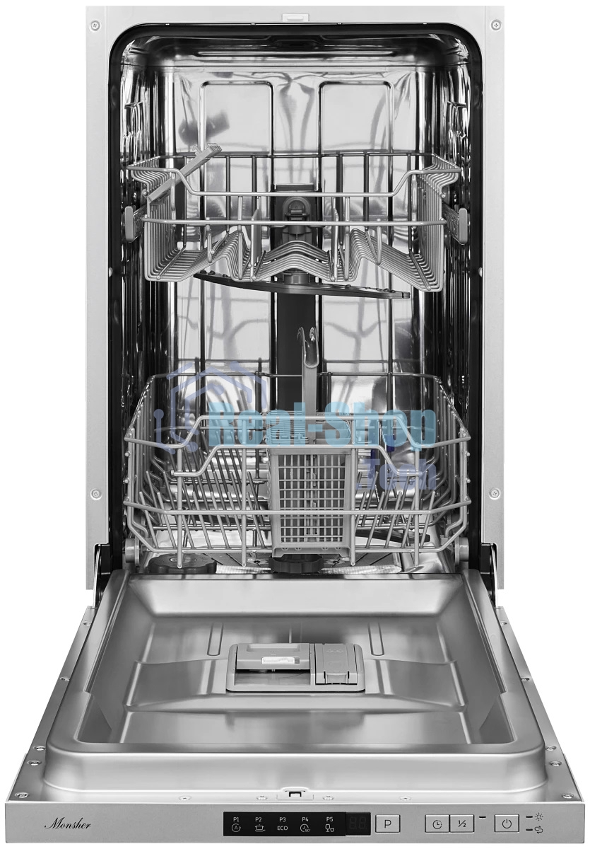 Встраиваемая посудомоечная машина Monsher MD 4501, серебристый, 45 см, 9 компл., 52 дБ, класс A++