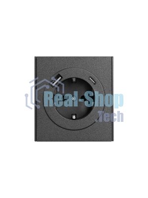 Розетка Kranz STRONG 1-ая с/з с/у з/ш 16А с USB A+C быстрой зарядки 5В/3А графит