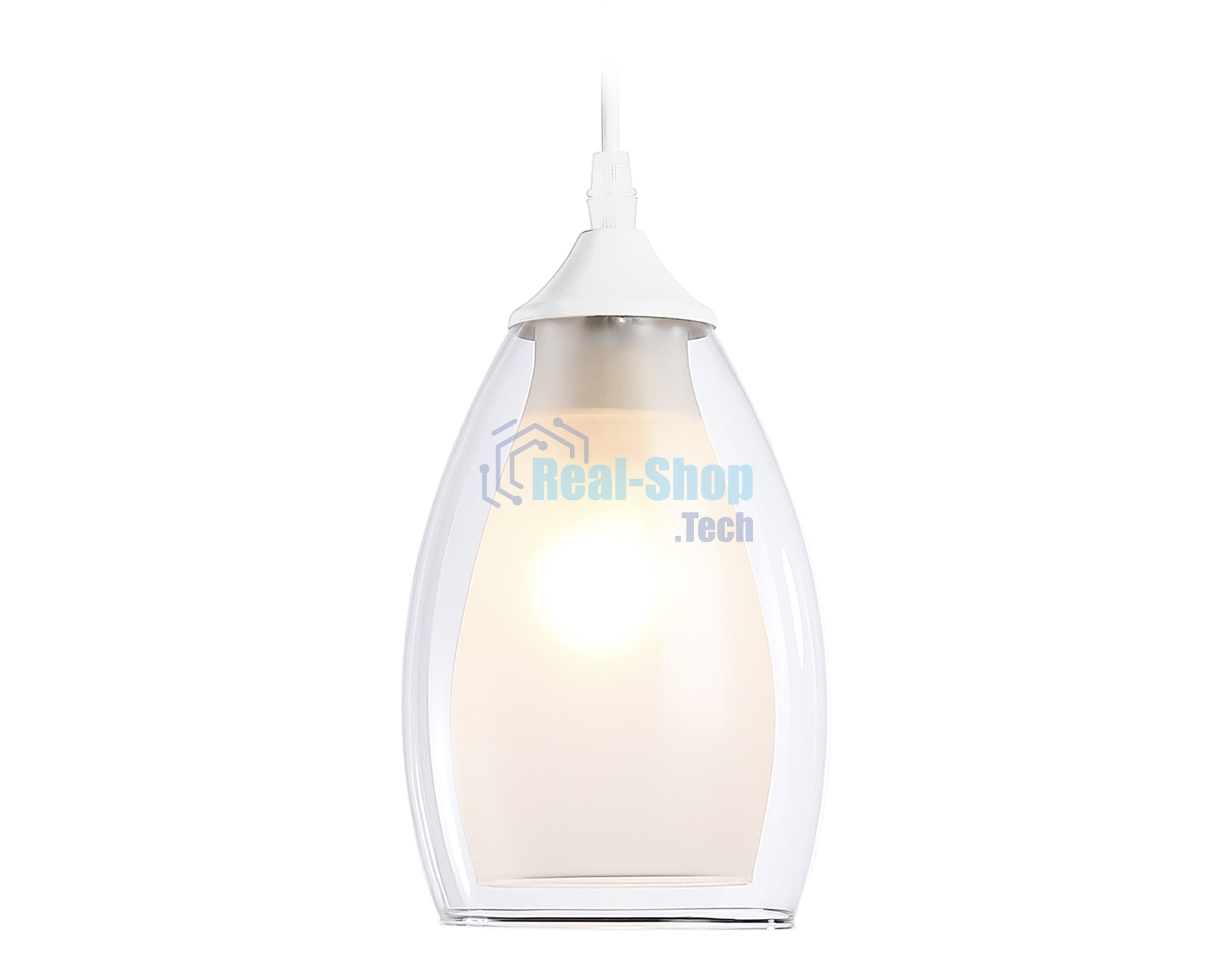 Светильник Ambrella light TR3534 WH/CL/FR белый/прозрачный/белый матовый E27 max 40W D120*800