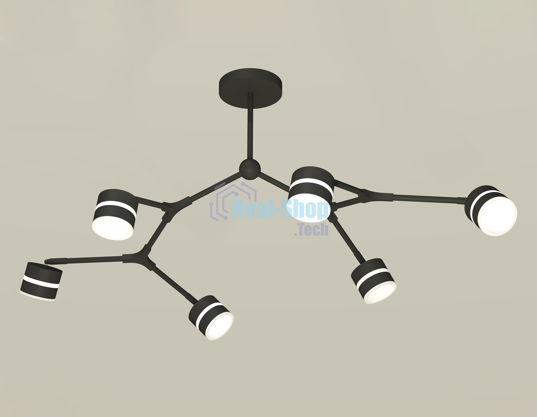 Светильник Ambrella light XB9056202/6 SBK/FR черный песок/белый матовый GX53 (C9056, N8445)