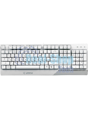 Клавиатура проводная MSI Vigor GK30 белый USB Multimedia for gamer LED (подставка для запястий)